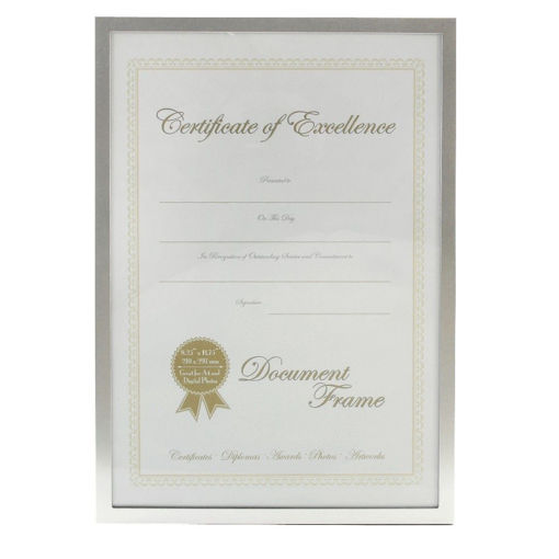 Picture of A4 CERTIFICATE FRAME SILVER